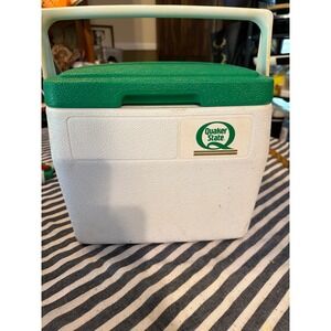 Vintage Quaker State Motor Oil Portable Cooler White Automotive Advertising